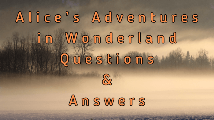 Alice in wonderland chapter 1 questions and answers